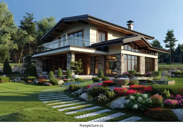 Luxury Country Villa Garden Design