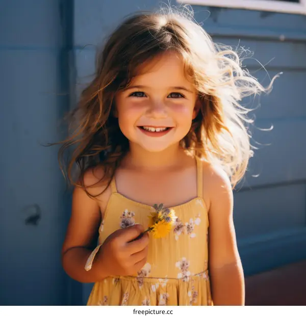 Little Girl in Yellow Dress