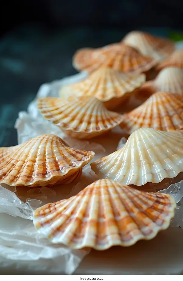 Fresh Scallops on Ice