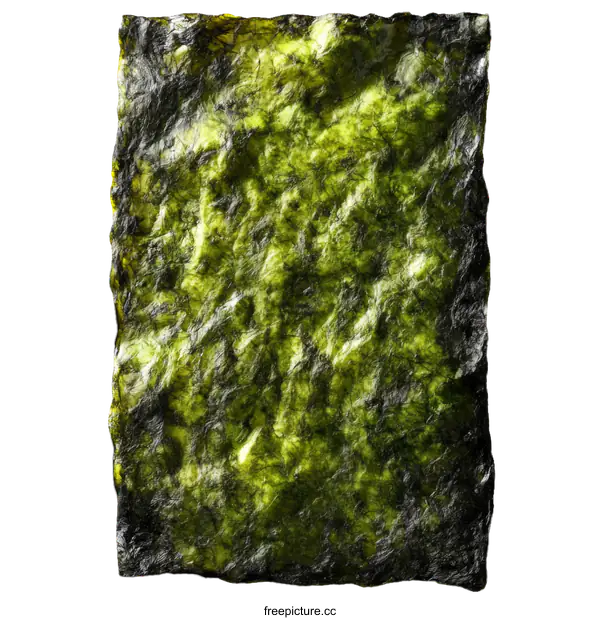 [Transparent Background PNG]Dried Seaweed Sheet Close-up