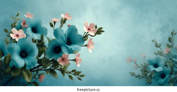 Beautiful Floral Illustration with Soft Pastel Colors