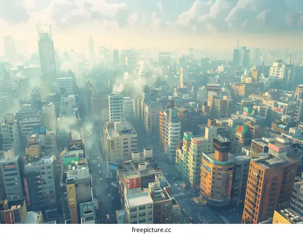 Cityscape in the haze