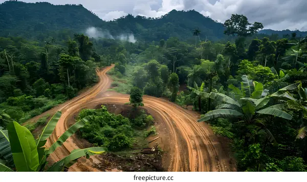 Roads in the middle of the jungle
