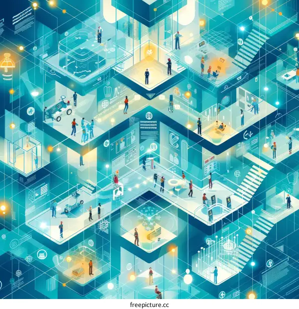 Smart Office Workers Illustration