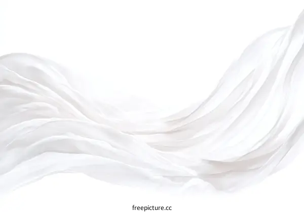 Elegant White Fabric Drape Abstract