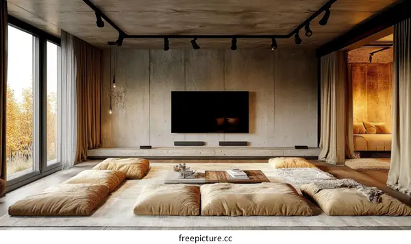 Modern Rustic Living Room Interior Design