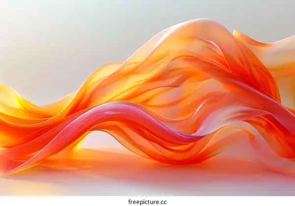 Orange translucent waves