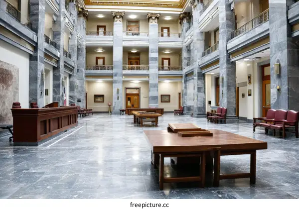 Grand Interior Hallway of a Government Building