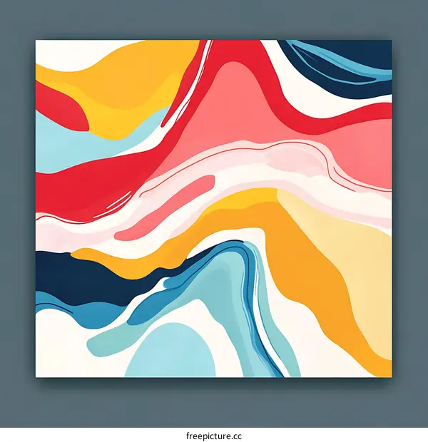 Abstract Colorful Liquid Swirl Pattern Background