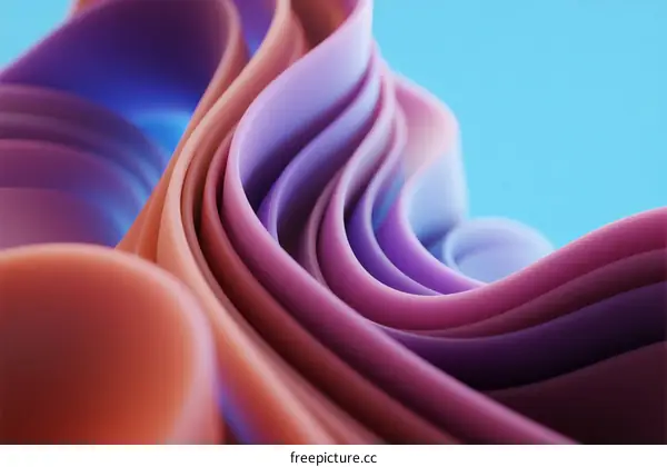 Colorful Abstract Waves with Soft Curves and Gradient Hues