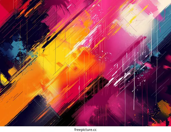 Modern Geometric Art with Colorful Lines
