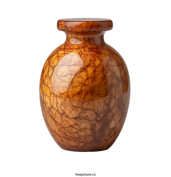 [Transparent Background PNG]Elegant Decorative Amber Vase