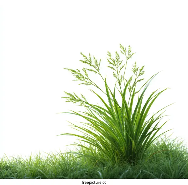 Fresh Green Grass in Closeup View