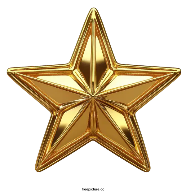 [Transparent Background PNG]Golden Star Illustration Design