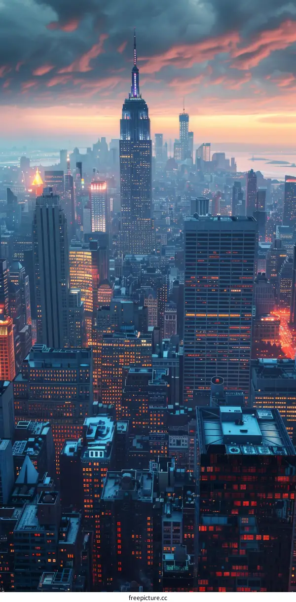 New York City Skyline at Dusk