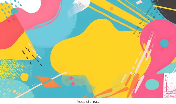 Abstract Colorful Shapes and Lines Illustration Design