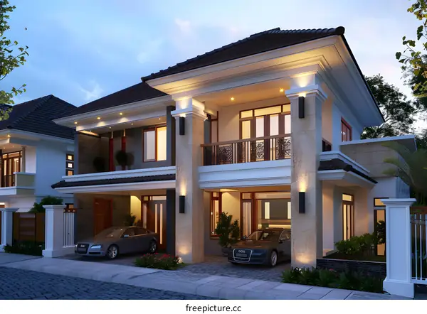Modern Two Story House Exterior Design