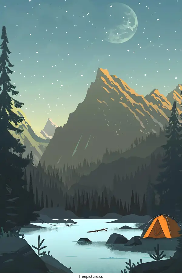 Camping Under the Stars in the Mountains