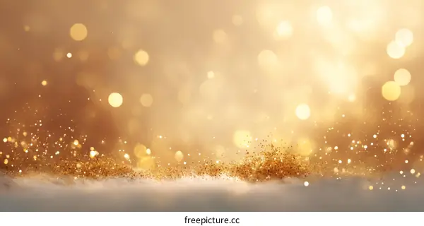 Golden Glitter Background for Festive Holiday