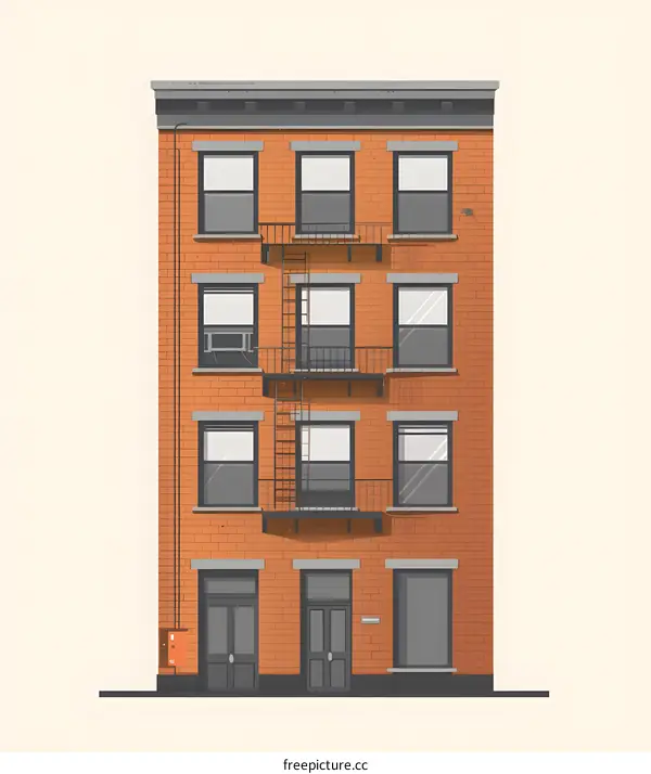 Brick Building with Fire Escape