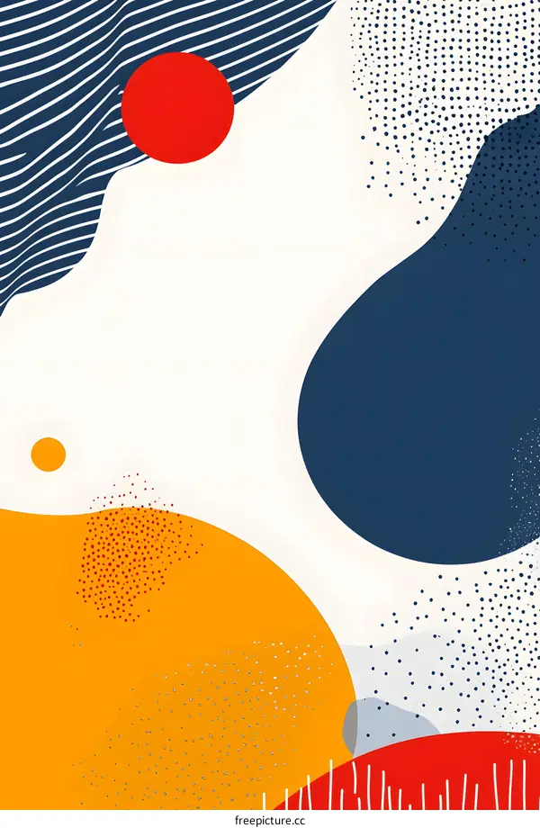 Abstract Background with Colorful Shapes and Patterns