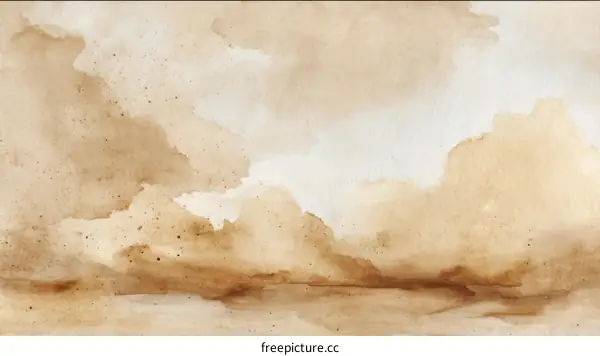 Abstract Watercolor Landscape Painting