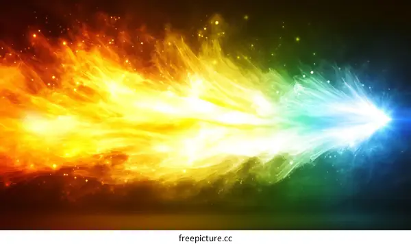 Abstract Colorful Energy Burst Illustration