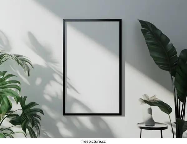 Blank Frame Mockup With Minimalist Style Interior Design