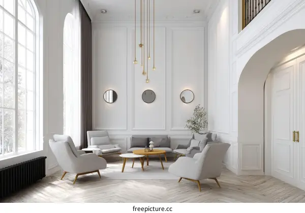 Elegant Modern European Interior Design Living Room