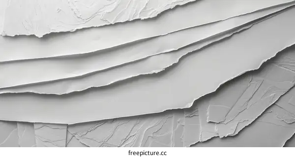 Layered White Paper Sheets Background