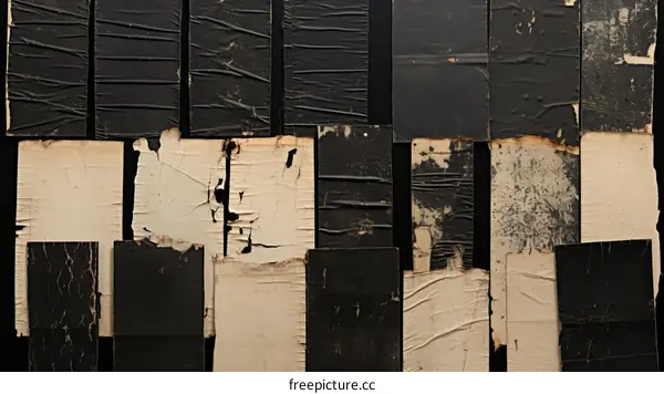 Black and white abstract painting