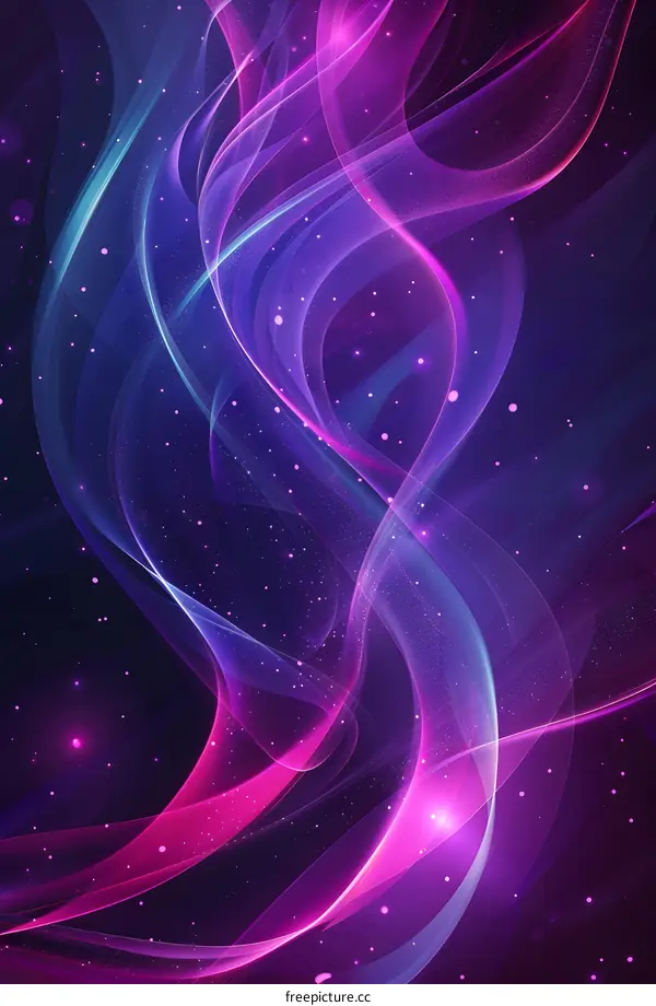 Abstract Purple and Blue Light Trails