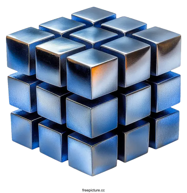 [Transparent Background PNG]Abstract Geometric Cube Composition