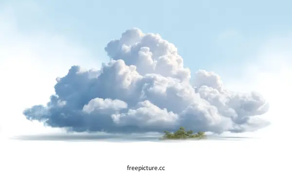 Majestic Cloud Formation in a Clear Sky