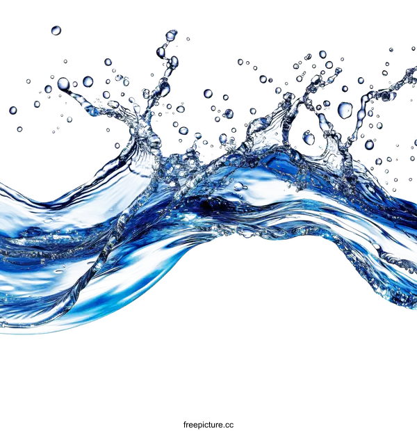 [Transparent Background PNG]Water Splashing Waves Abstract Background Image