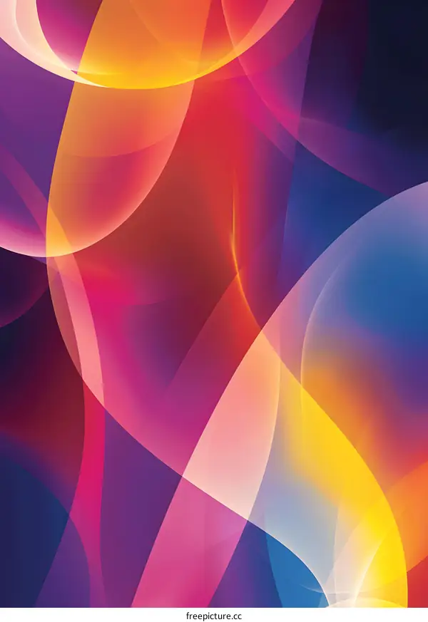 Abstract Background with Colorful Wavy Lines