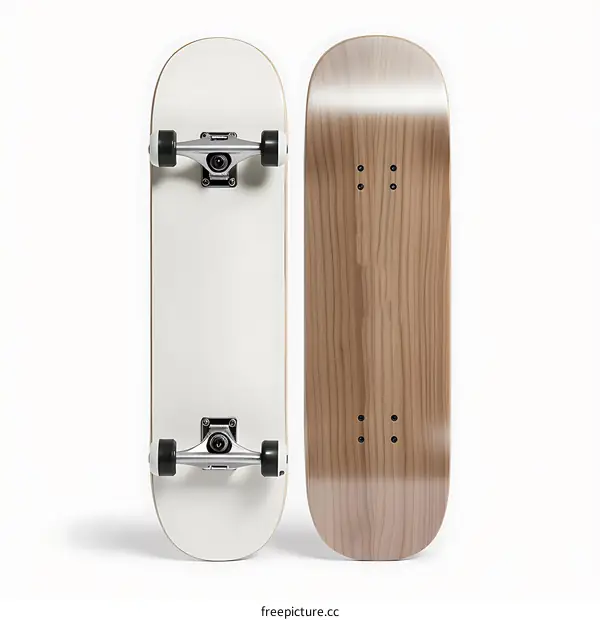 Black and white skateboard