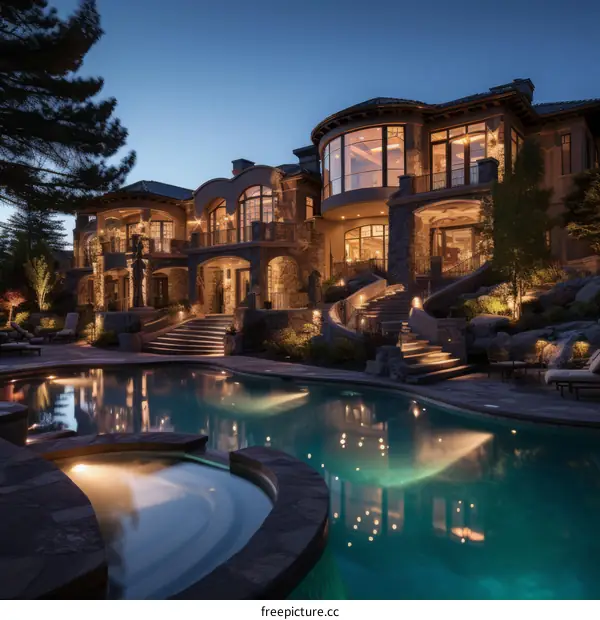 Large luxury house with pool