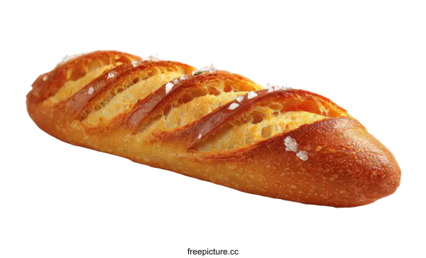 [Transparent Background PNG]Delicious Freshly Baked Baguette with Salt