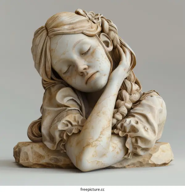 Elegant Girl Sculpture Artwork