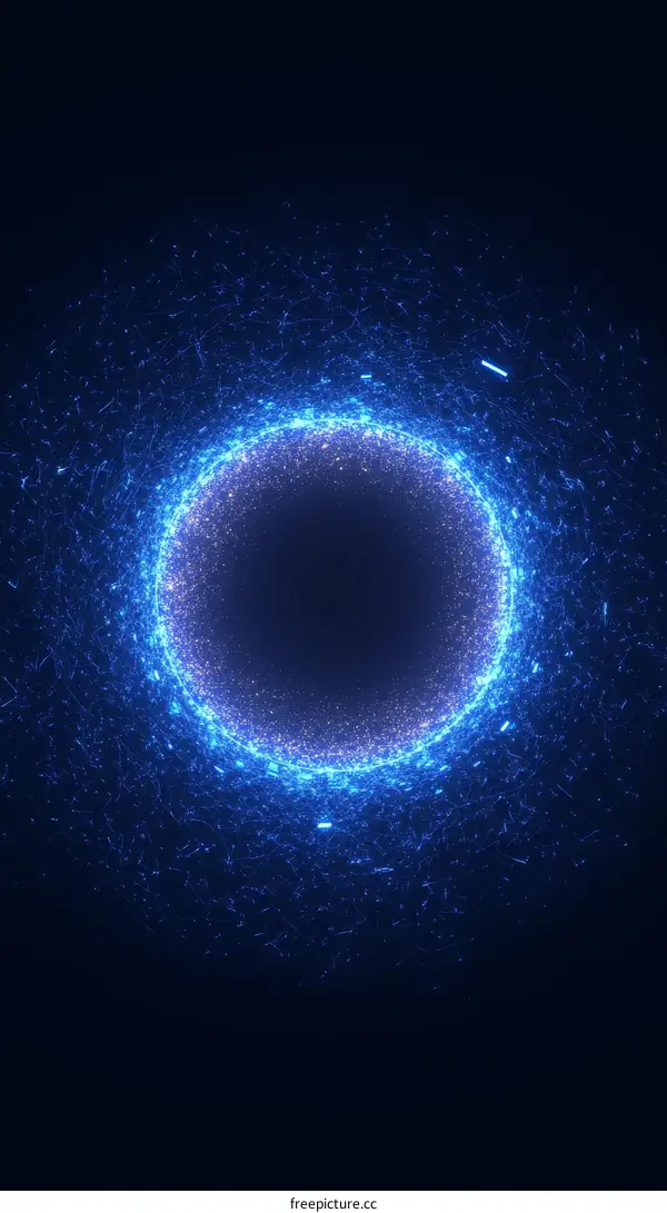 Abstract Blue Light Circle Design