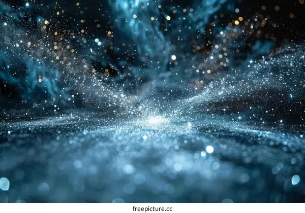 Blue and gold glitter texture background