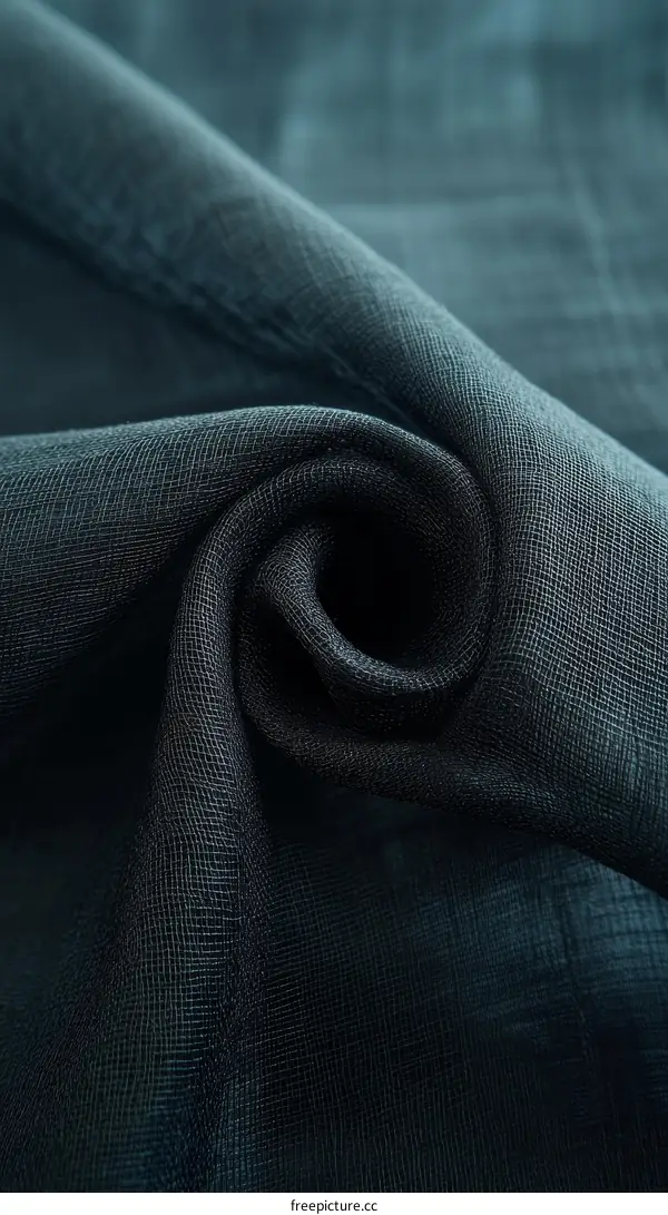 Textured Dark Teal Fabric Drape