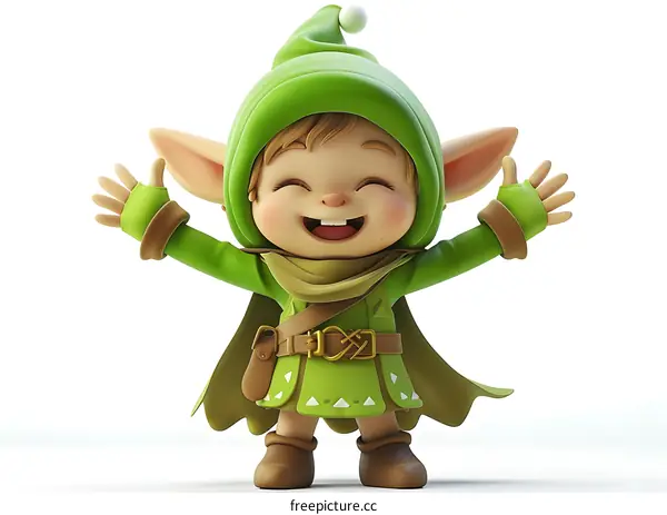 Cute cartoon elf character