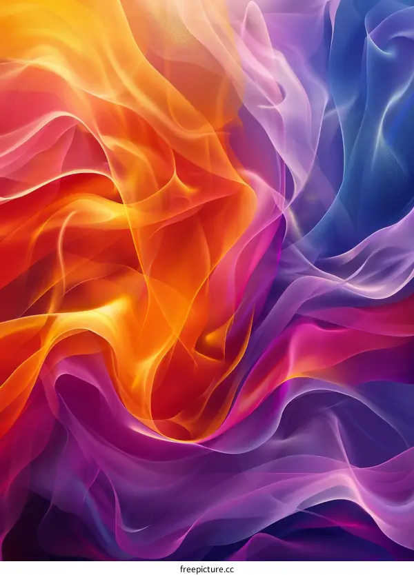 Abstract Colorful Flames