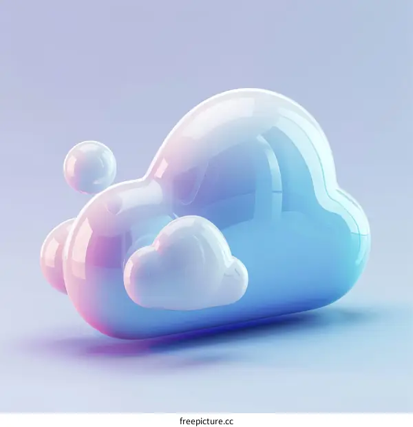 3D rendering of a fluffy cloud