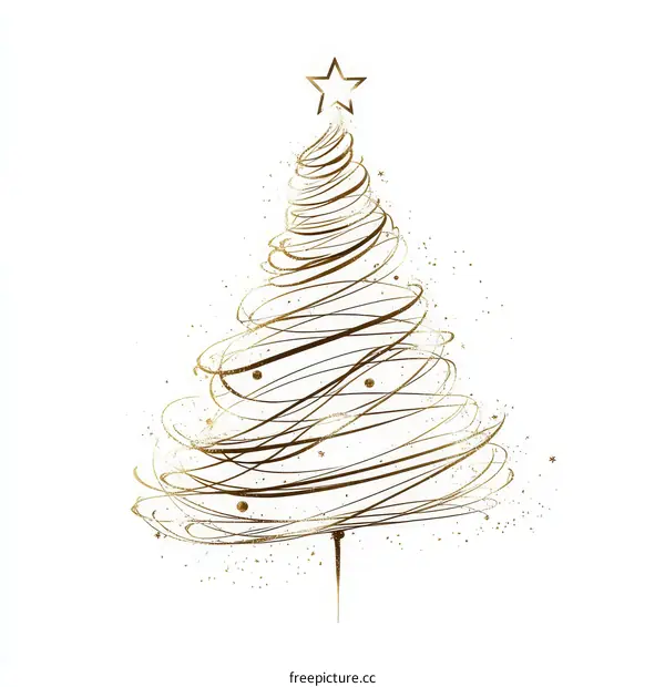 Abstract Christmas Tree Illustration