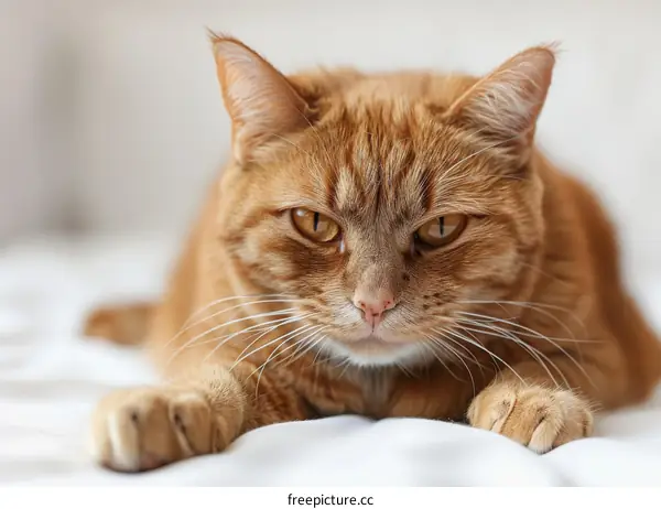 Close up portrait of a ginger cat