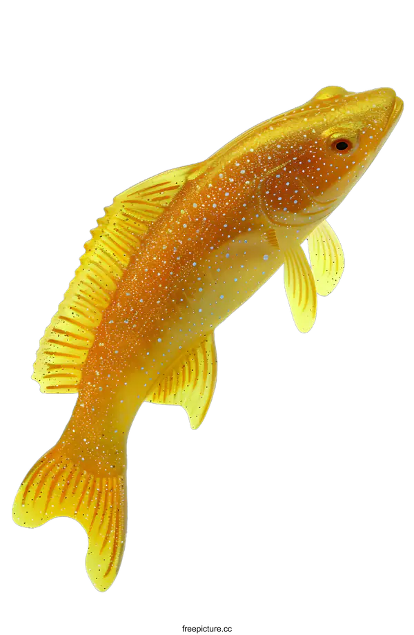 [Transparent Background PNG]Golden Fish on White Background