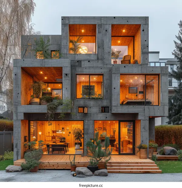 Small and exquisite concrete house